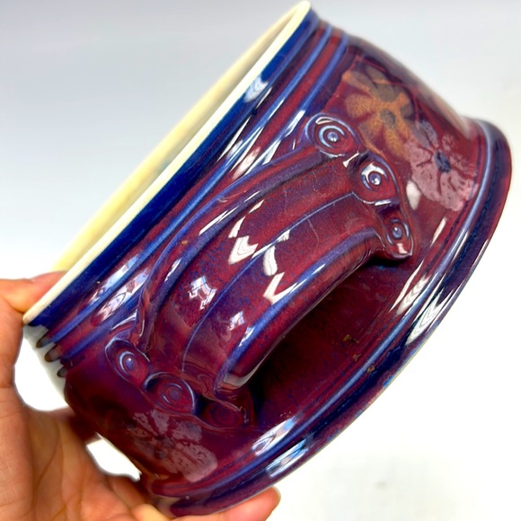 Studio art pottery handmade artist signed glazed 2 piece Dutch oven - Picture 6 of 9